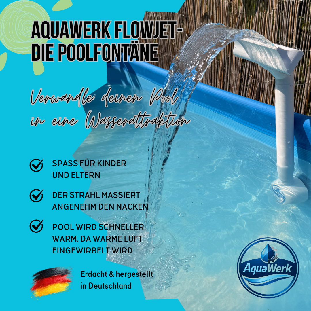 AquaWerk FlowJet – Fontänen‑Aufsatz für Bestway & Intex Pools
